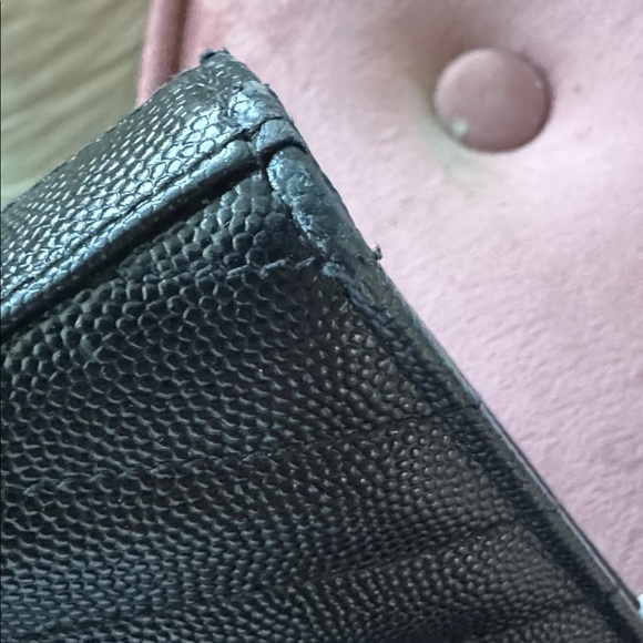 Yves Saint Laurent Black Clutch with Gold Chain - Picture 9 of 11